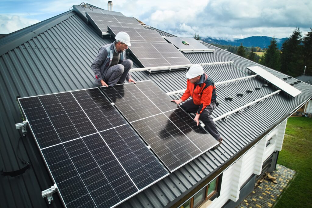 Roofing and solar installation together