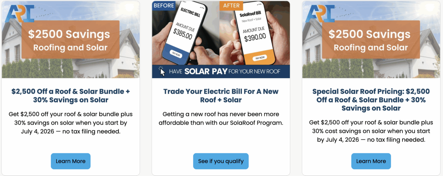 August Roofing and Solar special offers and savings on roofing and solar services