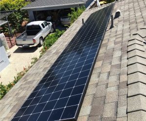 Full rooftop solar panel system after professional solar system repair service