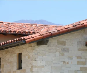 Clay tile roofing representing one of the roof types used on Southern California homes