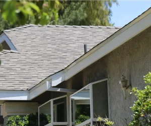 Asphalt shingle roofing shown as one of the roof types used on Southern California homes